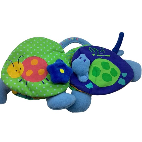Vtg Carter's Tiny Turtle Plush Baby Activity Book Interactive Pages Handle 9"x7. - Picture 4 of 9